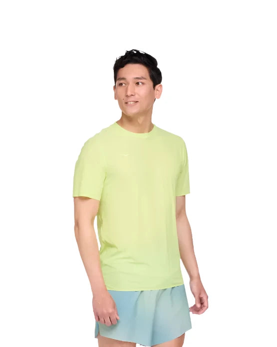 Hoka Mens Airolite Run Short Sleeve - Lettuce