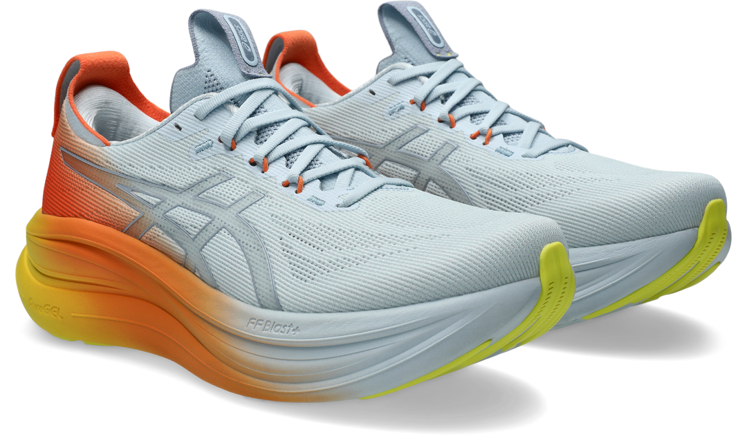 Asics Herren Gel Nimbus 28 – Himmel/Sonnenpfirsich – Neutral – SS26