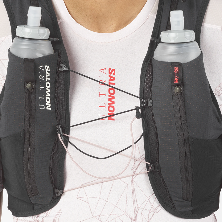 Gilet Salomon S/Lab Ultra 12 avec Flasques - Noir