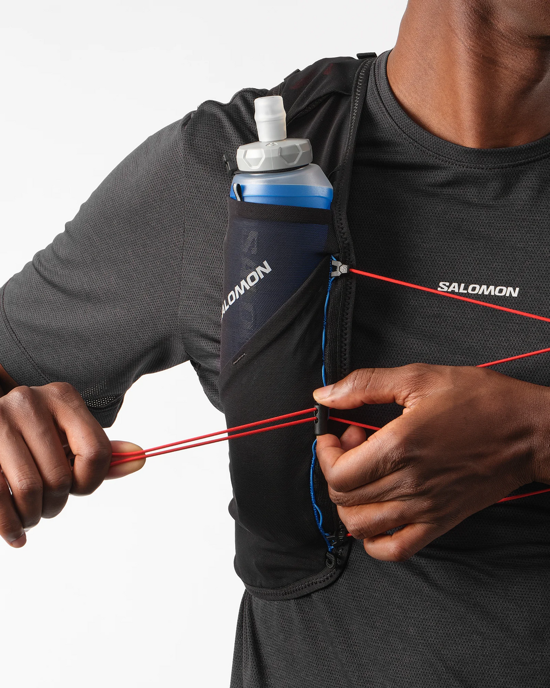 Salomon ADV Skin 5 Race Flag Unisex Vest with Flasks - White/Nautical Blue