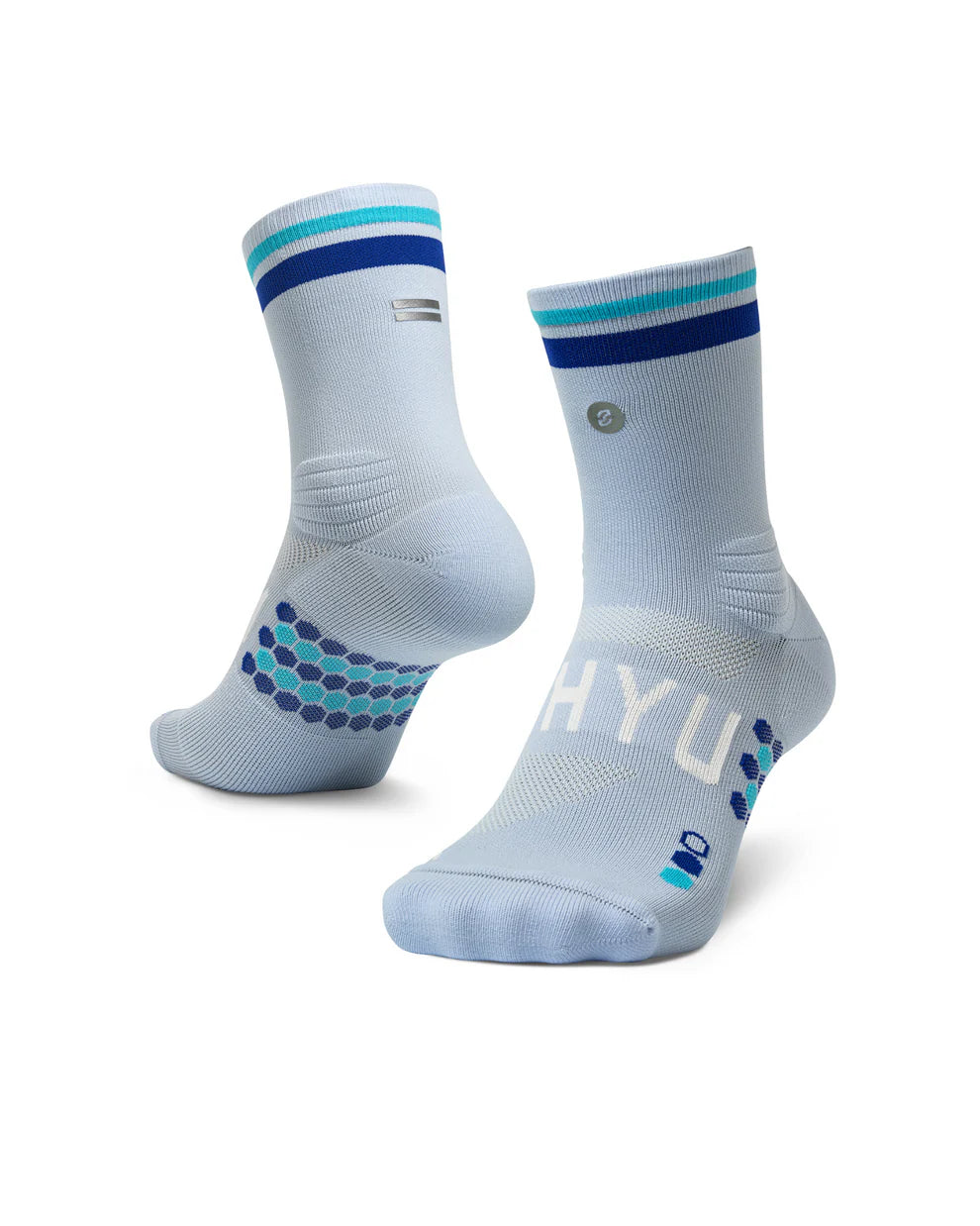 SHYU Racing Half Crew Socks - Ice/Blue/Azure