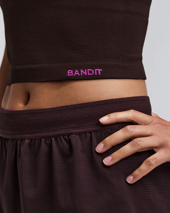 Bandit Women's StretchKnit Pop Stitch Run Tank - Espresso - AW26