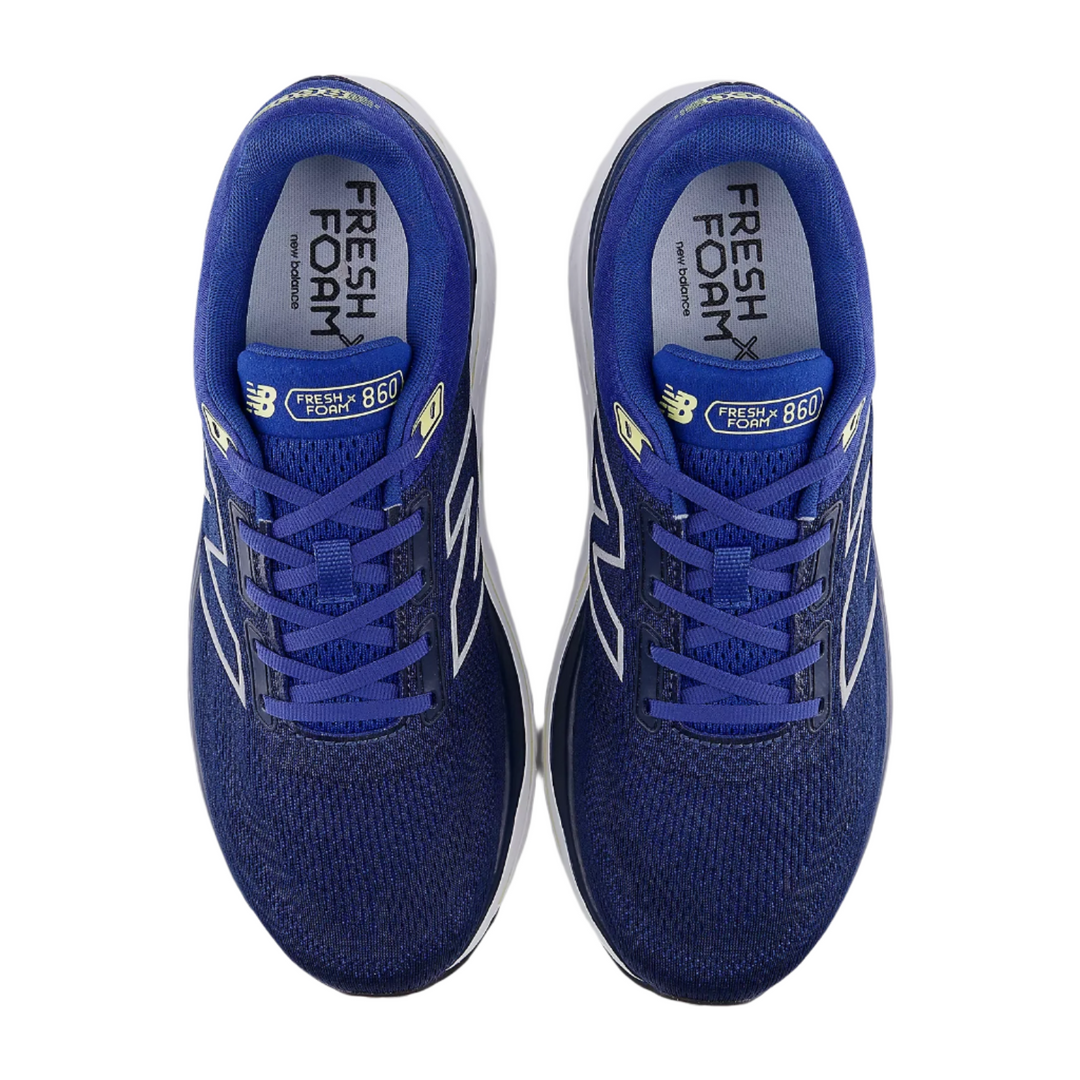 New Balance Mens 860v14 Wide - 2E Width - Galaxy Blue/NB Navy/Winter Grass - Stability - AW25