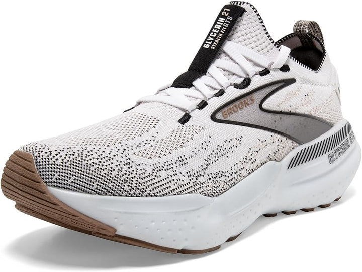 Brooks Womens Glycerin StealthFit GTS 21 - White/Grey/Black - Neutral