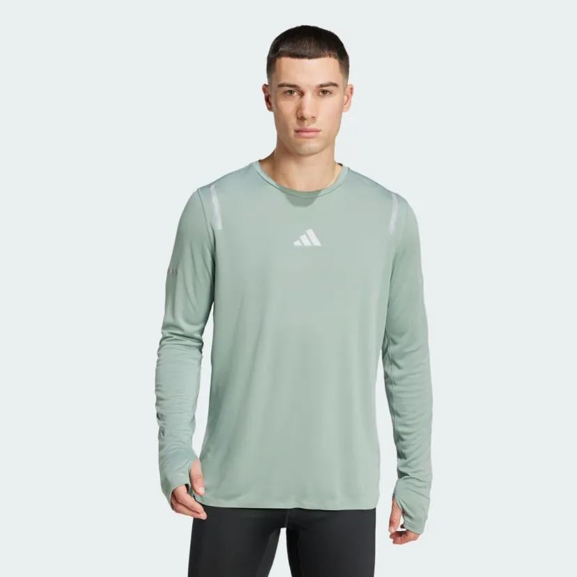 Adidas Mens Ultimate Long Sleeve - Silver Green