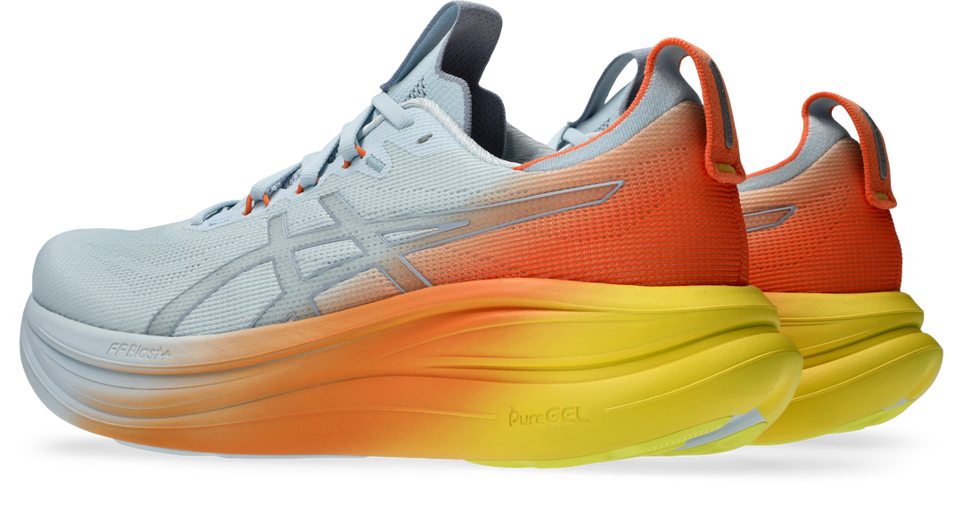 Asics Herren Gel Nimbus 28 – Himmel/Sonnenpfirsich – Neutral – SS26