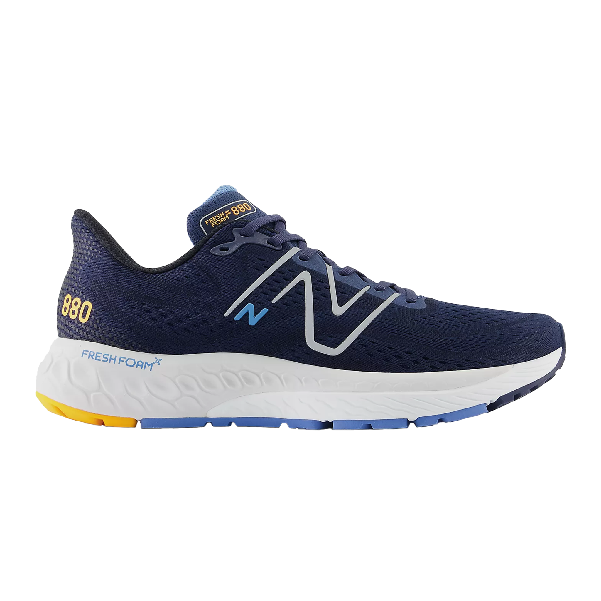 New Balance Mens 880V13 Wide - 2E Width - Navy/Heritage Blue/Hot Marigold - Neutral