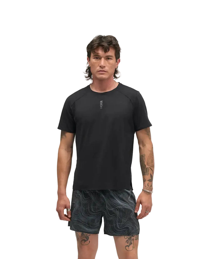 Hoka Mens Everyrun Short Sleeve - Black - AW26