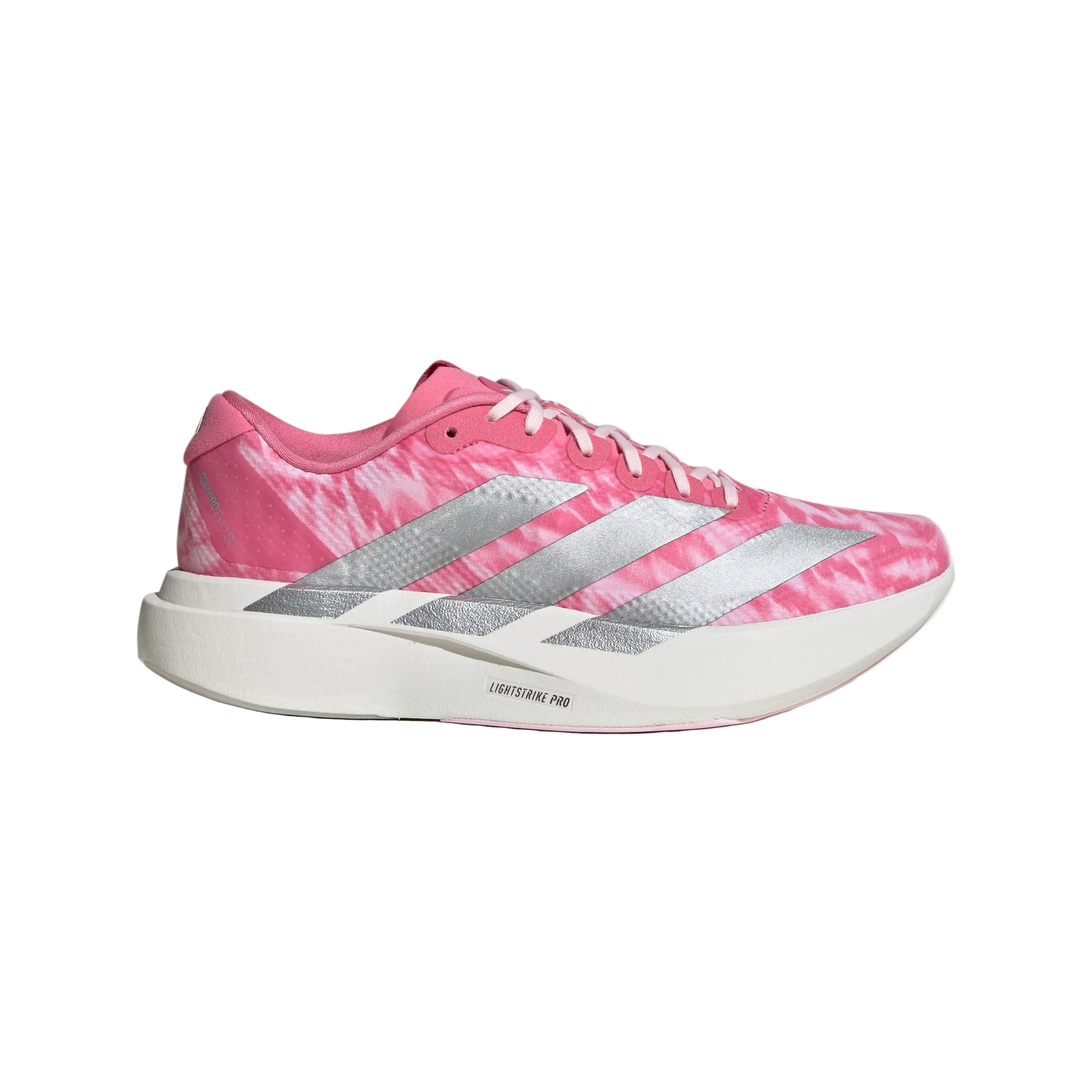 Adidas Womens Adizero Evo SL Woven - Pink Fusion/Silver Metallic/Clear Pink - Neutral - SS26