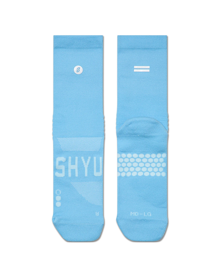 SHYU Racing Half Crew Socks - Blue/Blue/Blue