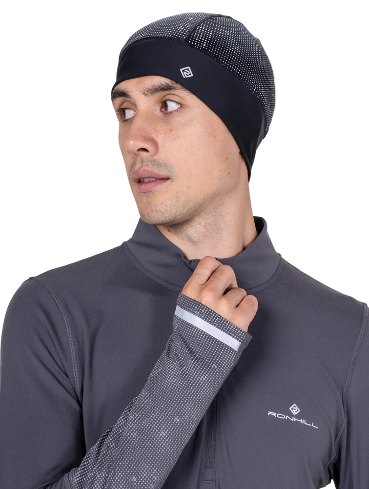 RonHill Reflect Beanie - Black/Reflect - AW26