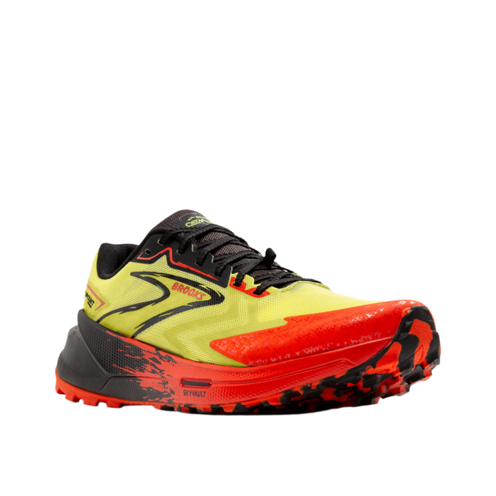 Brooks Mens Catamount 3 - Acid Lime/Cherry Tomato/Black - Trail