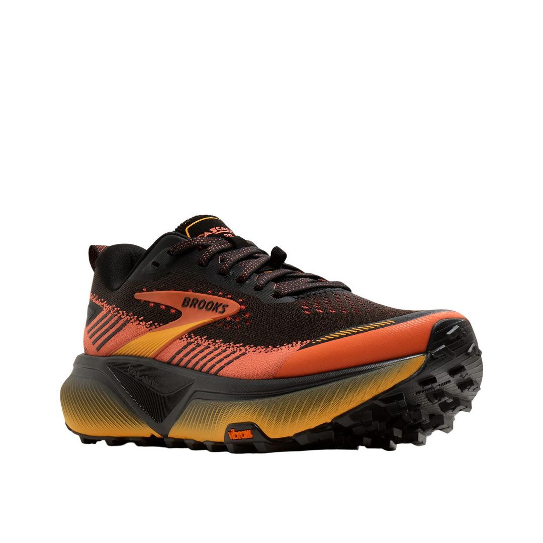 Brooks Mens Cascadia 20 - Black/Tigerlily/Orange - Trail - AW26