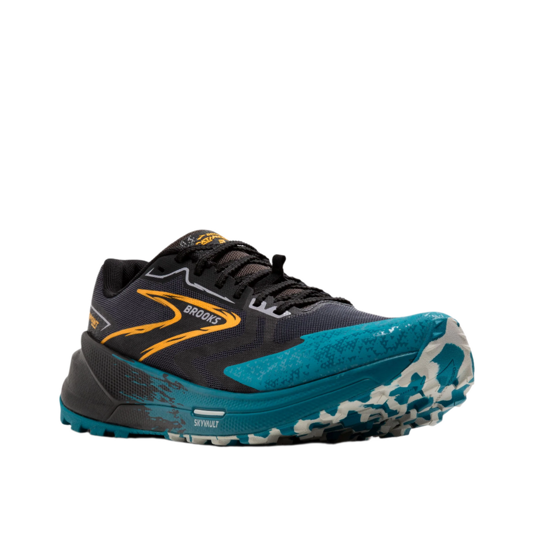 Brooks Mens Catamount 3 - Ebony/Mosaic Blue/Orange - Trail