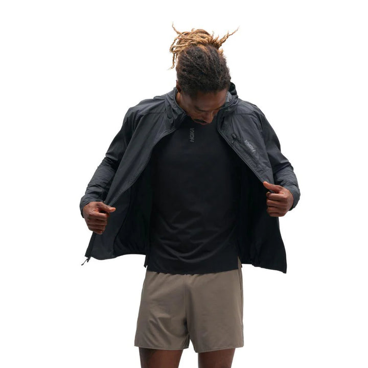 Hoka Mens Skyflow Wind Jacket - Black - AW26