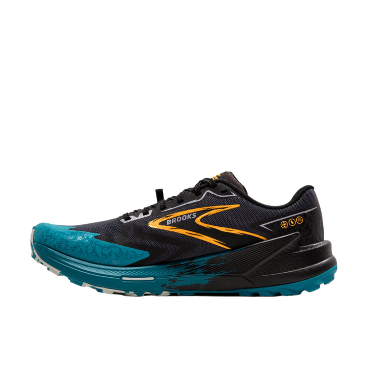 Brooks Mens Catamount 3 - Ebony/Mosaic Blue/Orange - Trail