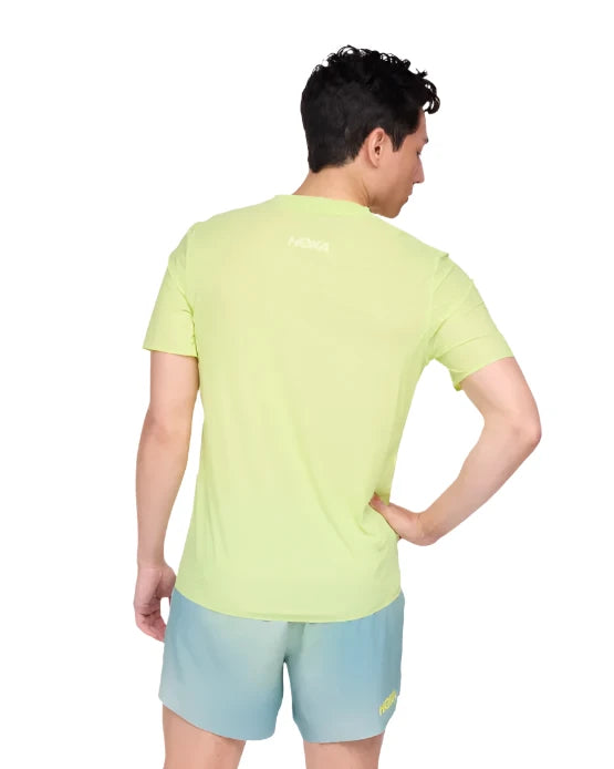 Hoka Mens Airolite Run Short Sleeve - Lettuce