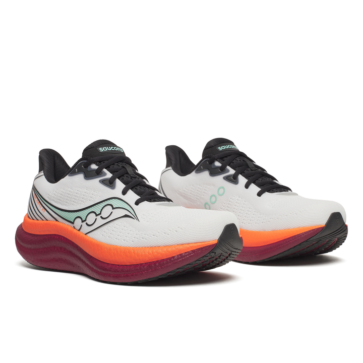 Saucony Mens Triumph 23 - White/Crimson - Neutral - SS26