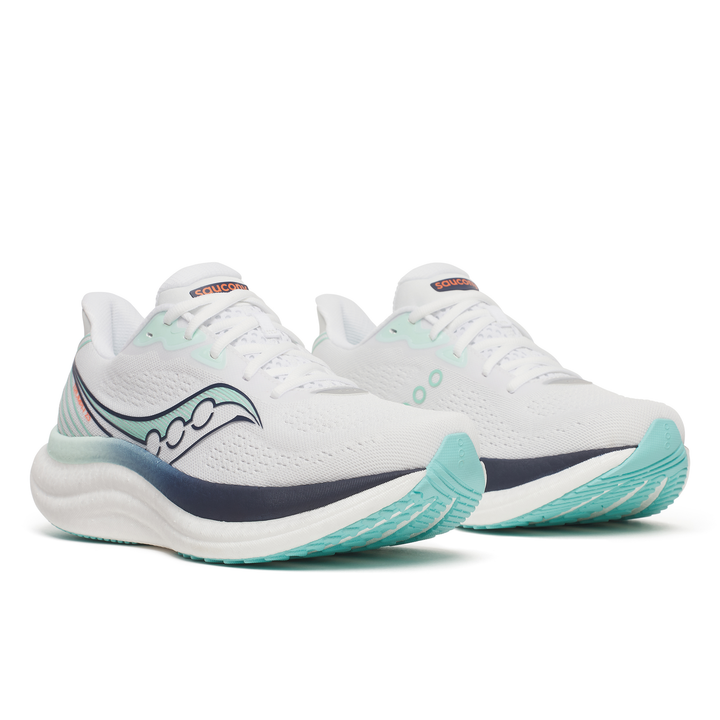 Saucony Womens Triumph 23 - White/Navy - Neutral - SS26