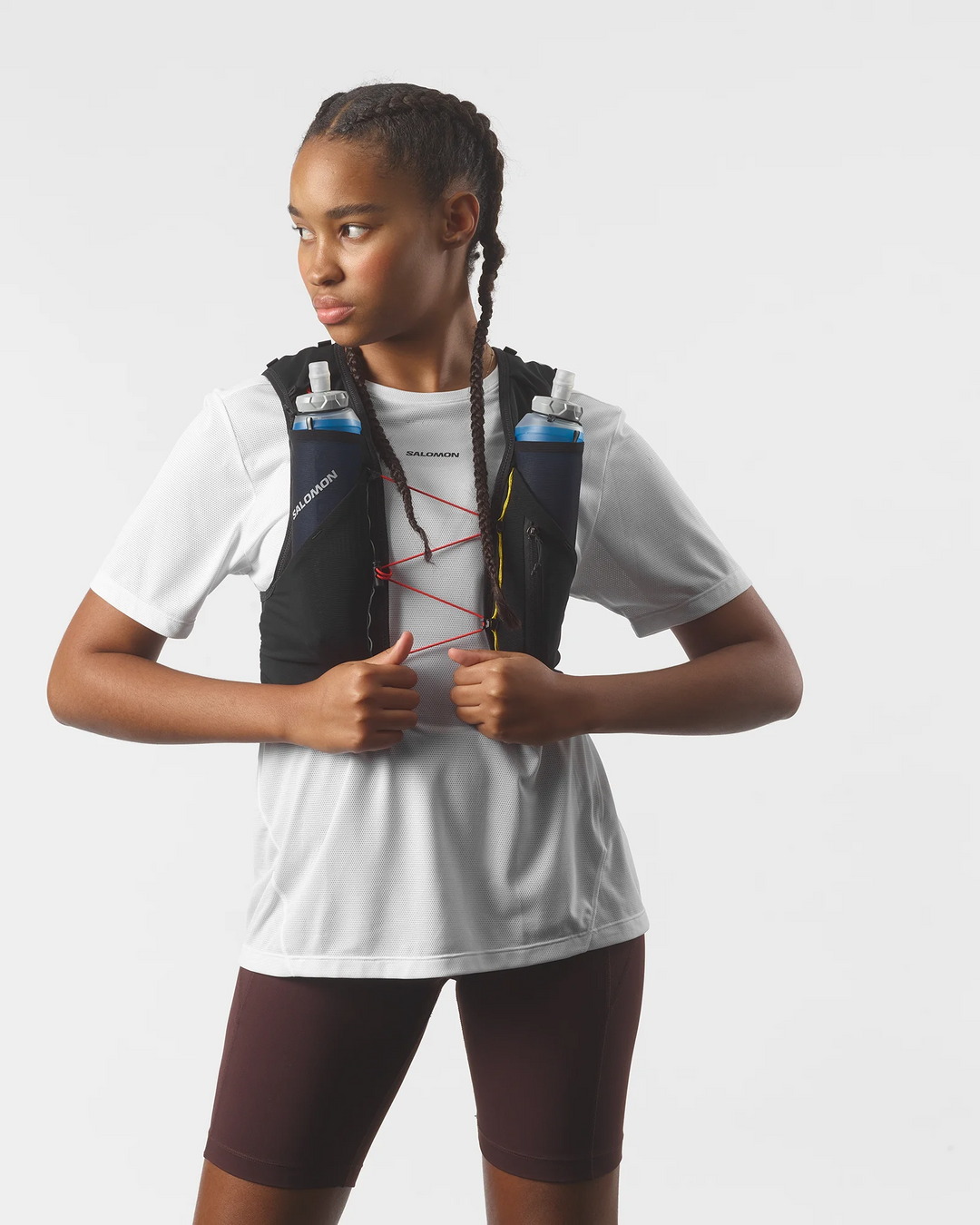 Salomon ADV Skin 5 Race Flag Unisex Vest with Flasks - White/Nautical Blue