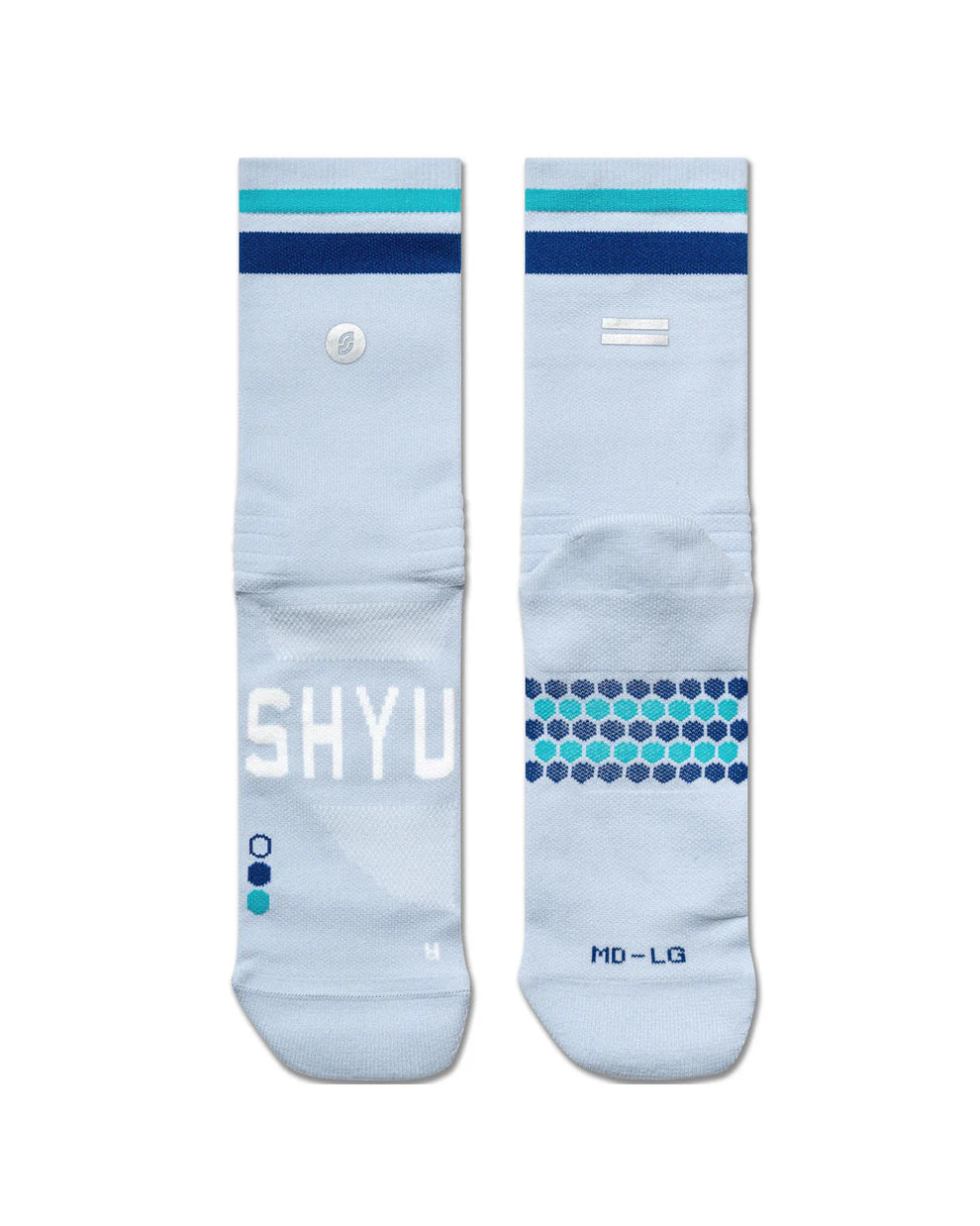 SHYU Racing Half Crew Socks - Ice/Blue/Azure