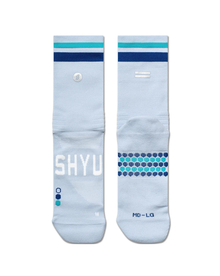 SHYU Racing Half Crew Socks - Ice/Blue/Azure