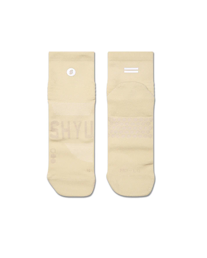 SHYU Racing Quarter Crew Socks - Latte/Latte/Latte