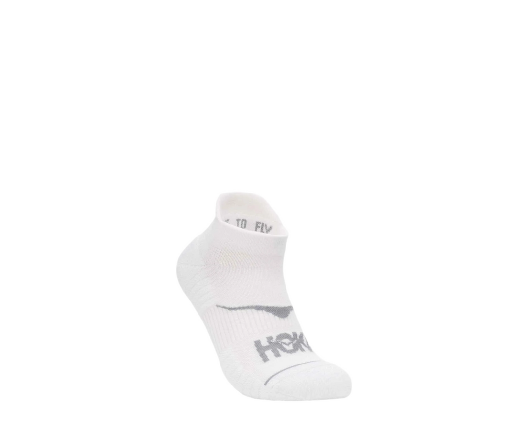 Hoka Unisex No-Show Run Sock 3-Pack - White/White/White