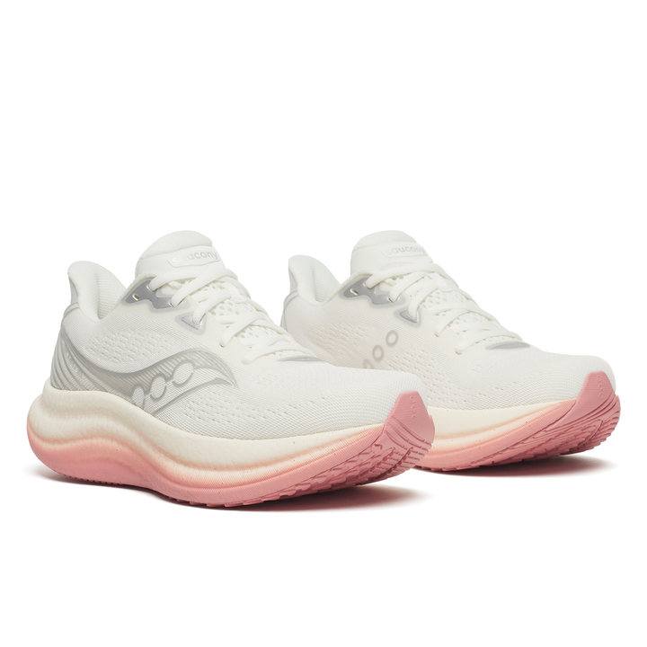 Saucony Womens Triumph 23 - Ivory/Mauve - Neutral - SS26