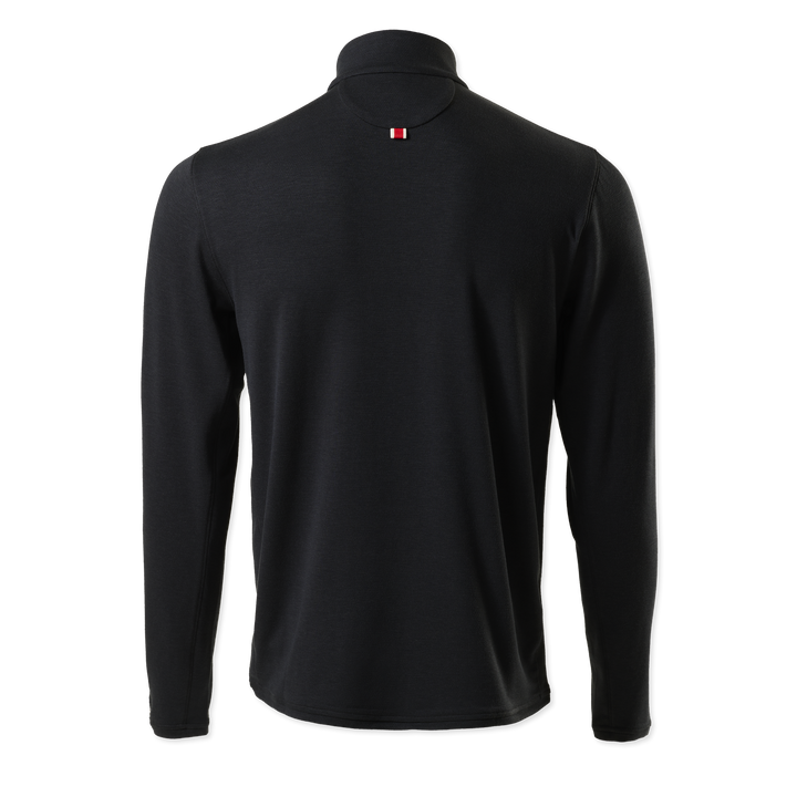 Tracksmith Mens Quarter Zip - Black - AW25