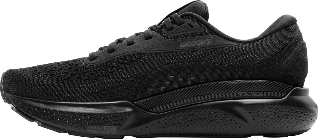 Brooks Womens Adrenaline GTS 24 - Wide - Black/Black/Ebony - Stability - SS25
