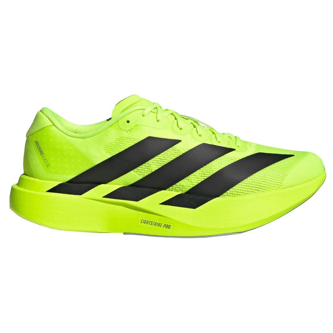Adidas Mens Adizero Evo SL - Lucid Lemon/Core Black/Metallic Silver - Neutral - SS25