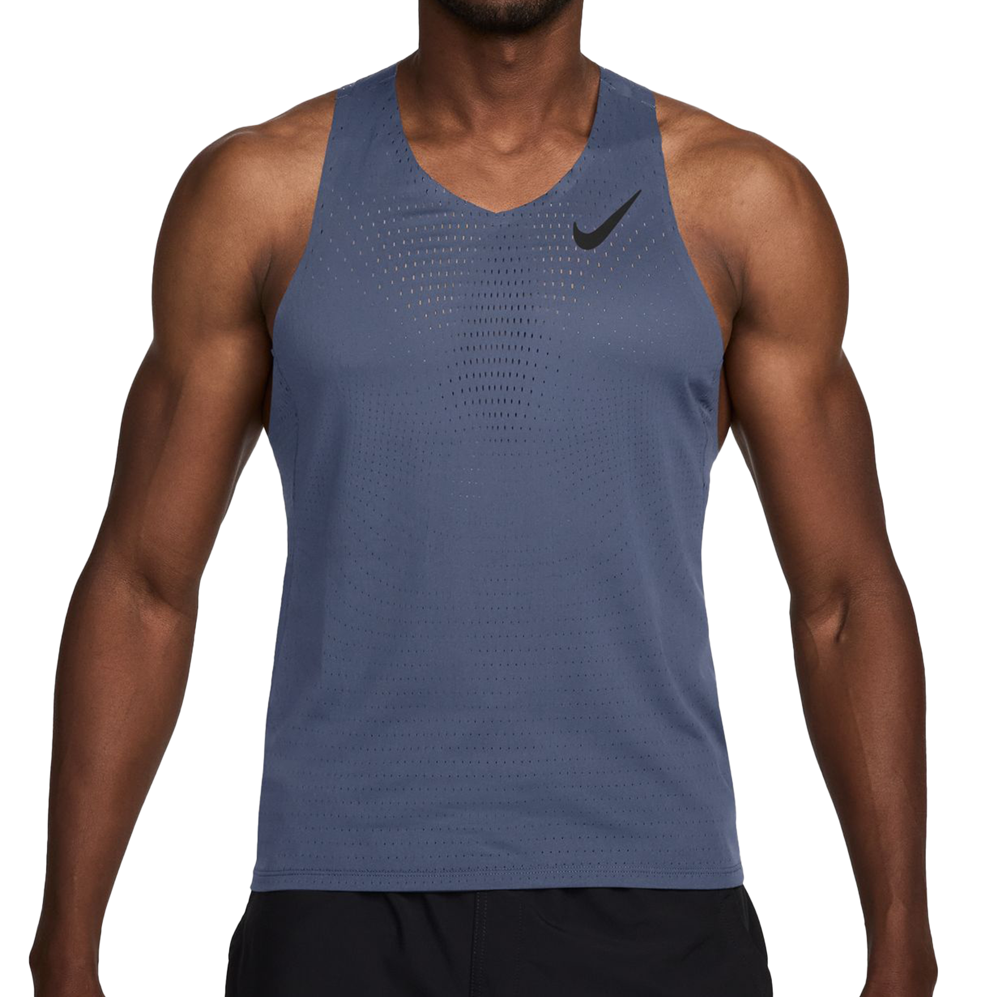 Nike Mens AeroSwift Dri-FIT ADV Running Singlet - Diffused Blue/Black