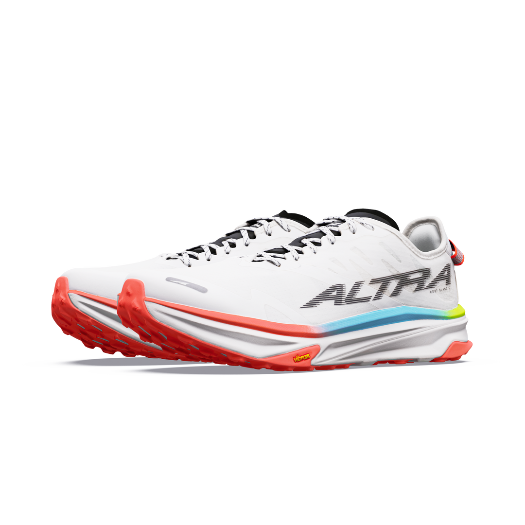 Altra Mens Mont Blanc Carbon - White/Black/Fiery Coral - Trail - AW26