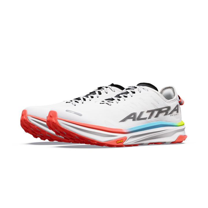 Altra Mens Mont Blanc Carbon - White/Black/Fiery Coral - Trail - AW26
