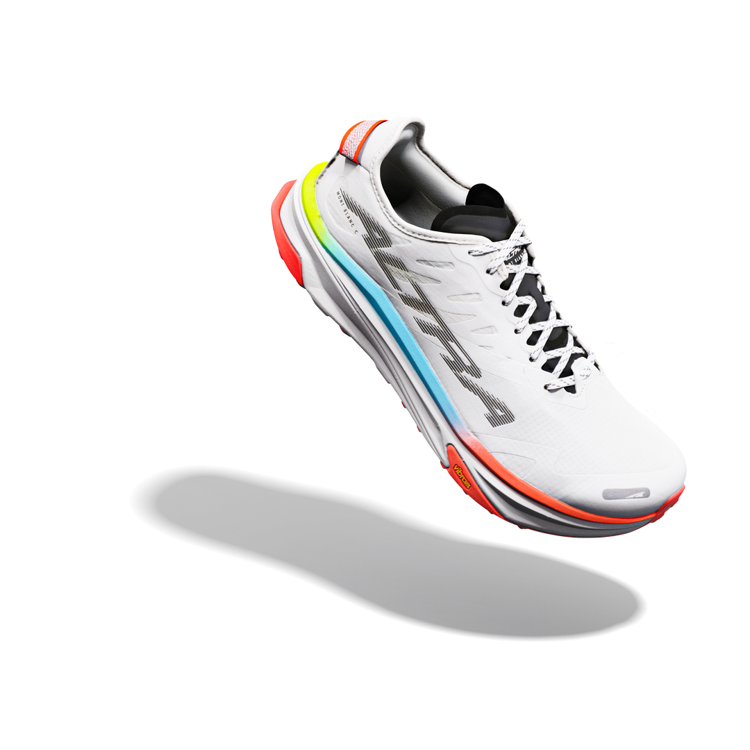 Altra Mens Mont Blanc Carbon - White/Black/Fiery Coral - Trail - AW26
