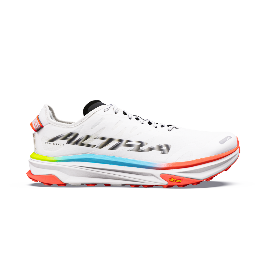 Altra Mens Mont Blanc Carbon - White/Black/Fiery Coral - Trail - AW26