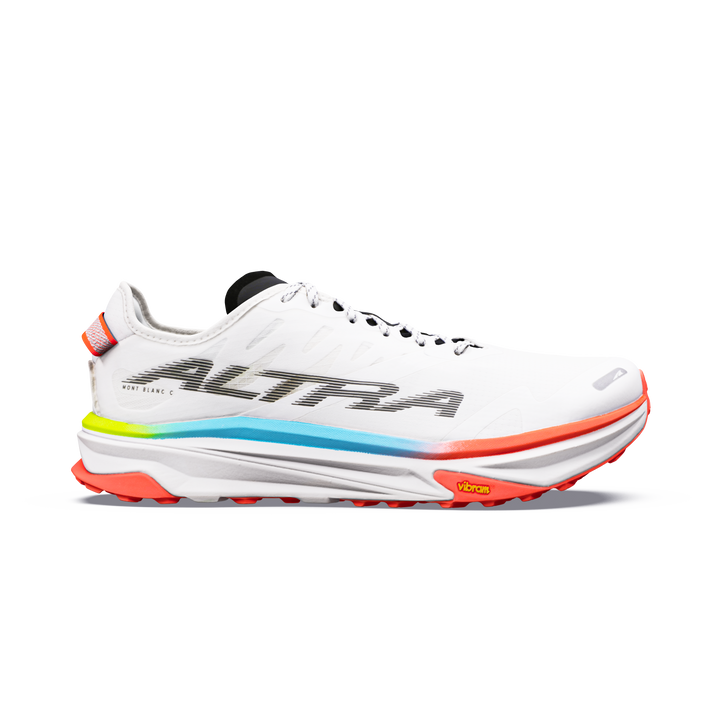Altra Mens Mont Blanc Carbon - White/Black/Fiery Coral - Trail - AW26