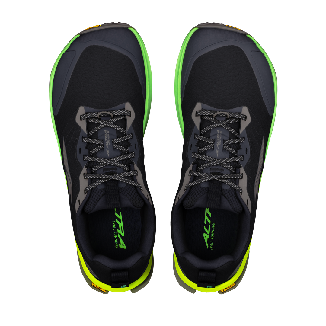 Altra Mens Lone Peak 9+ - Black/Dark Gull Grey/Green Gecko - Trail - AW26