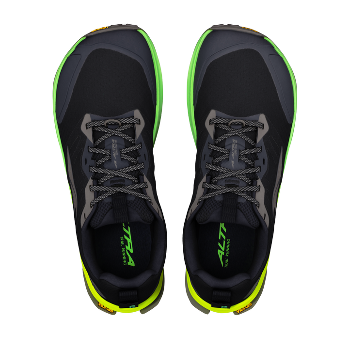 Altra Mens Lone Peak 9+ - Black/Dark Gull Grey/Green Gecko - Trail - AW26