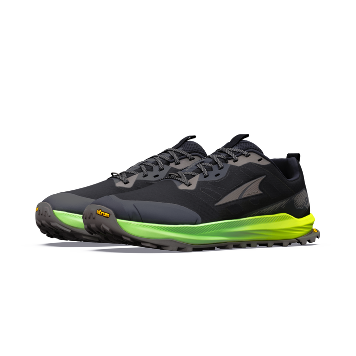 Altra Mens Lone Peak 9+ - Black/Dark Gull Grey/Green Gecko - Trail - AW26