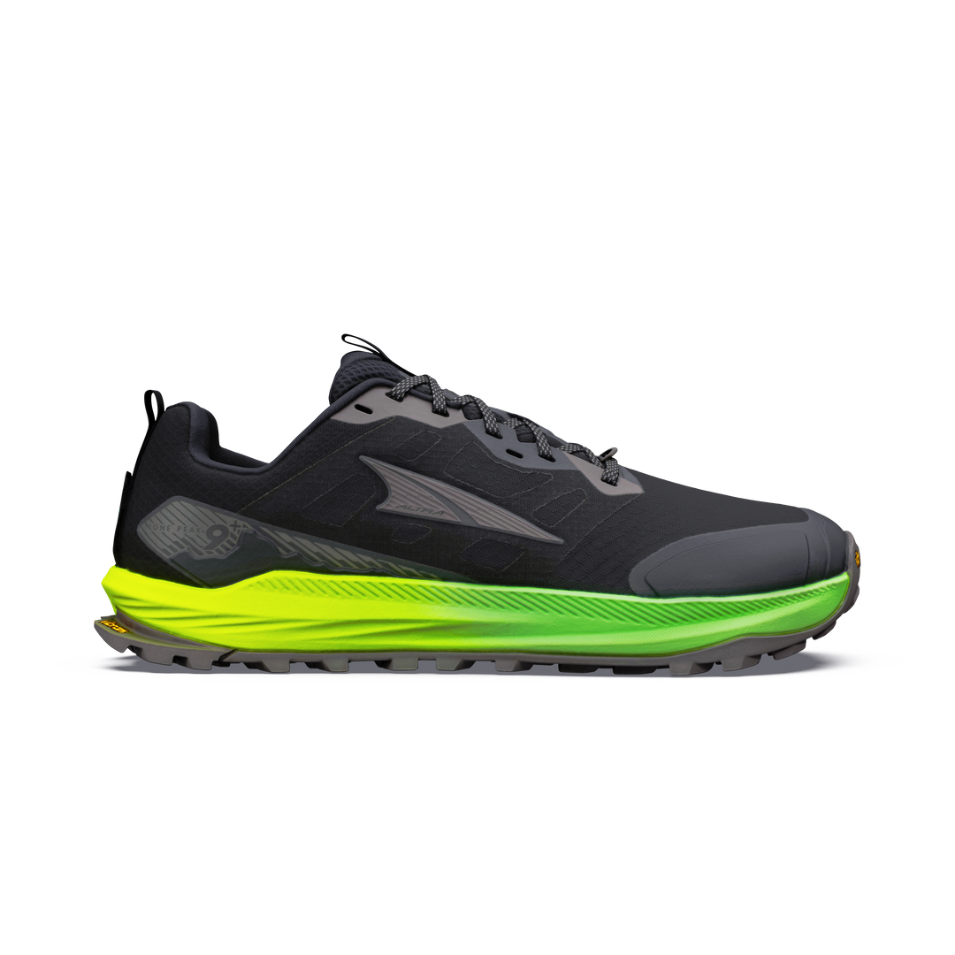 Altra Mens Lone Peak 9+ - Black/Dark Gull Grey/Green Gecko - Trail - AW26