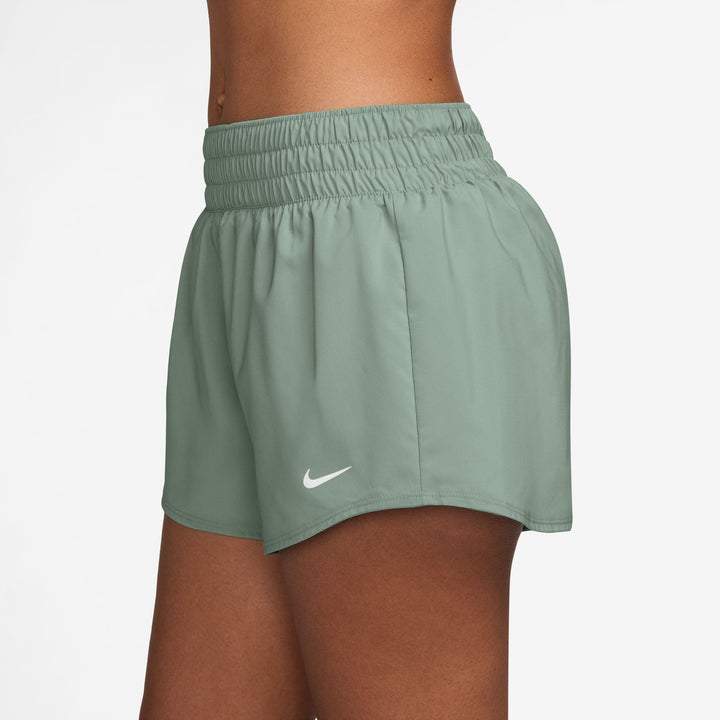 Nike One Women's Dri-FIT Mid-Rise 3in Brief-Lined Shorts - Steam/White