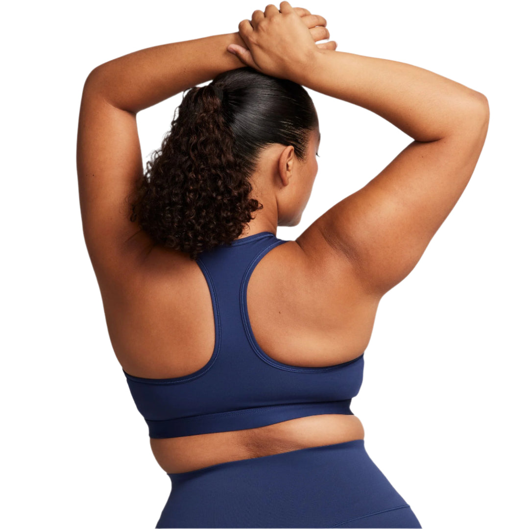 Nike Womens Medium Support Padded Sports Bra - Midnight Navy/White