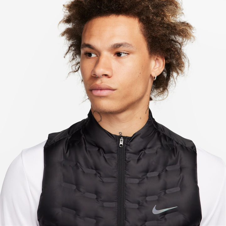 Nike Mens Therma-FIT ADV Repel AeroLoft Running Vest - Black/Reflective Black