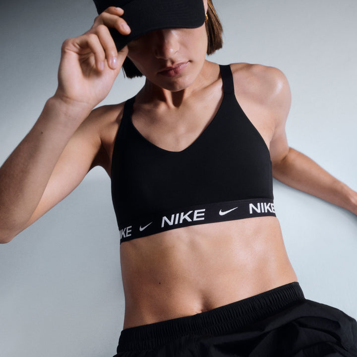 Nike Womens Indy Medium Support Padded Sports Bra - Black/White
