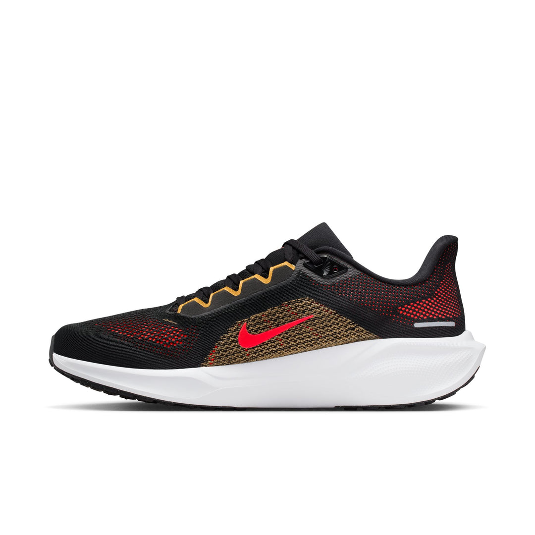 Nike Mens Pegasus 41 - Black/Bright Crimson/Topaz Gold - Neutral - SP26
