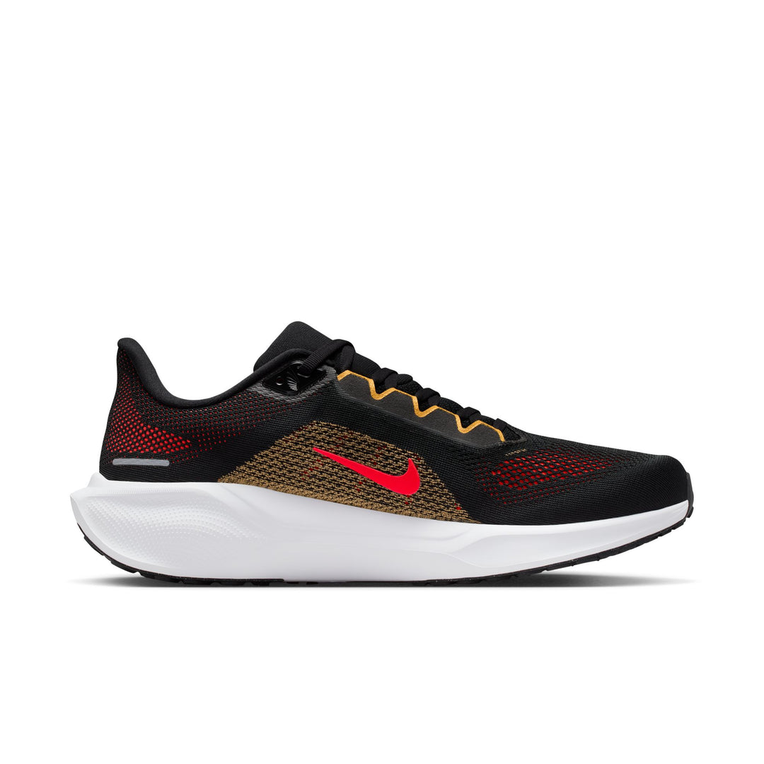 Nike Mens Pegasus 41 - Black/Bright Crimson/Topaz Gold - Neutral - SP26