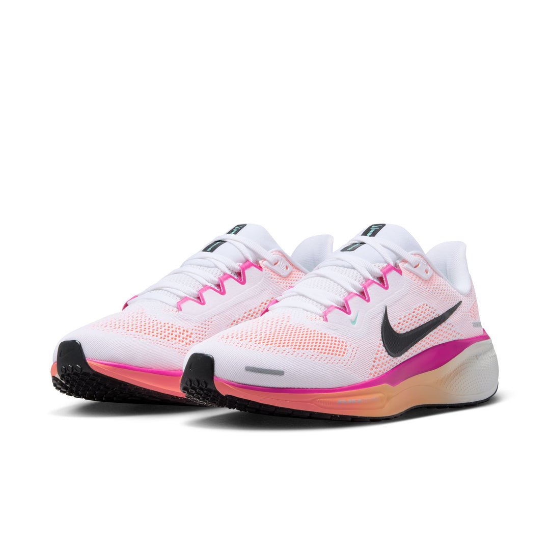 Nike Womens Pegasus 41 - White/Black/Fire Pink/Orange Pulse - Neutral - HO25