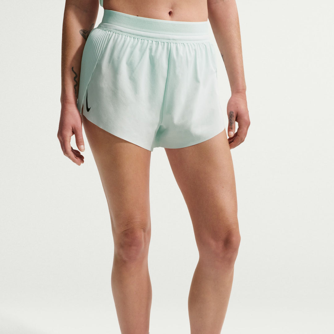 Nike AeroSwift Women's Dri-FIT ADV Mid-Rise 3" Shorts - Barely Green/Black - SU26